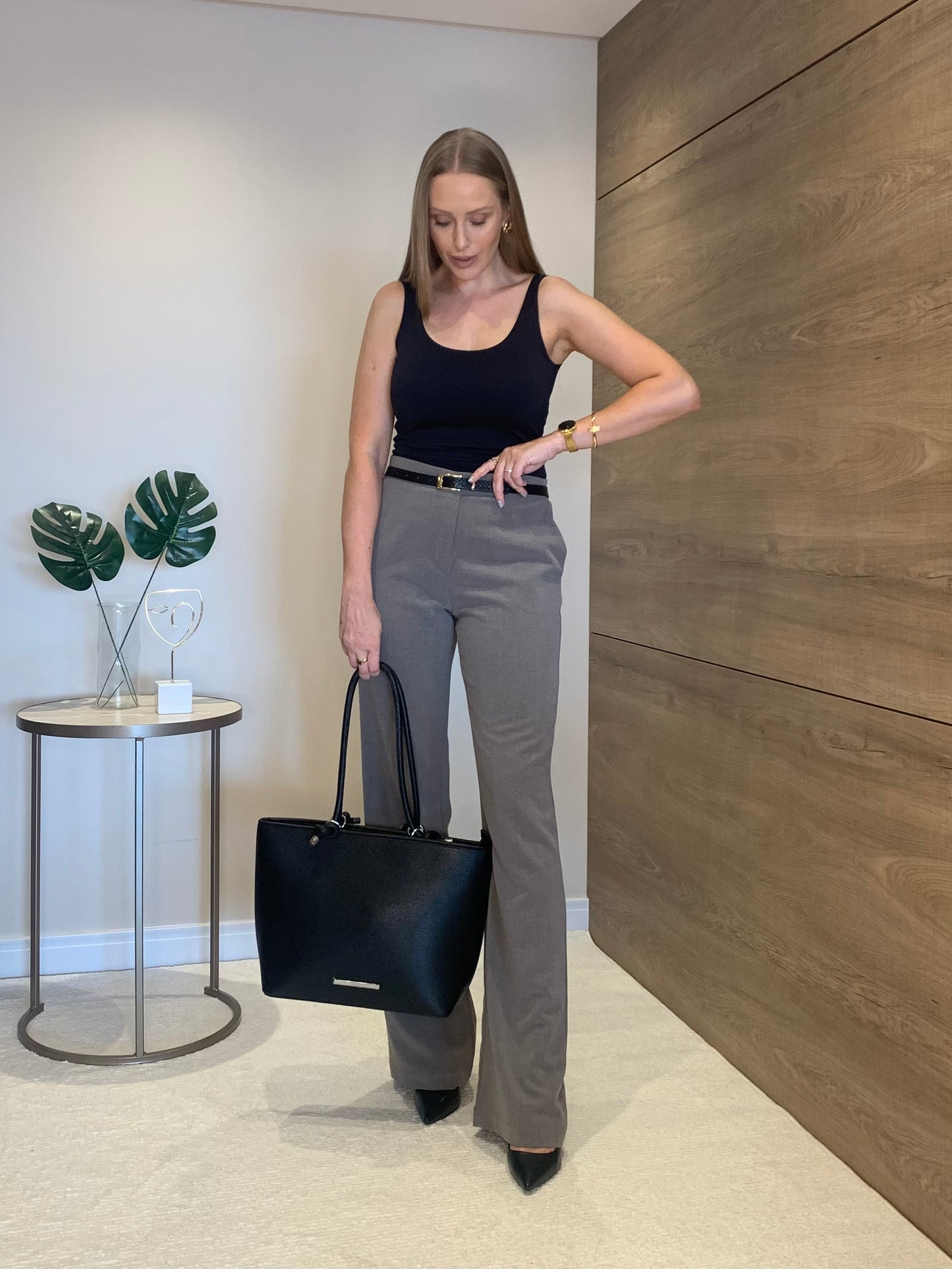 Calça alfaiataria wide longa