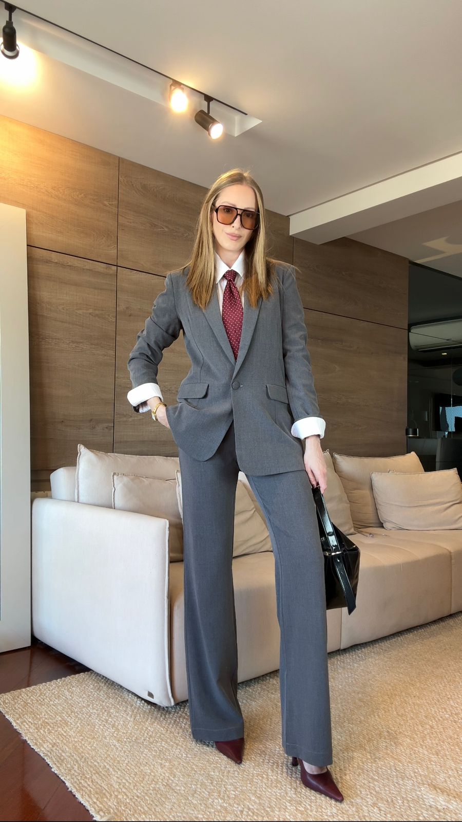 Calça alfaiataria wide longa