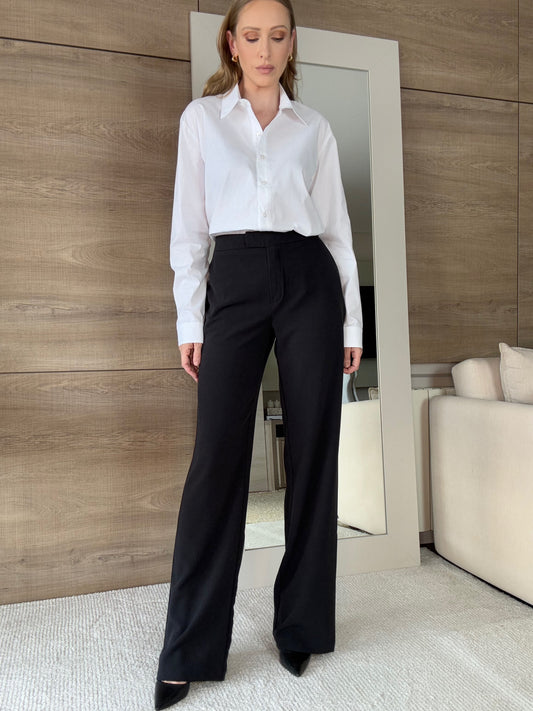Calça alfaiataria wide longa